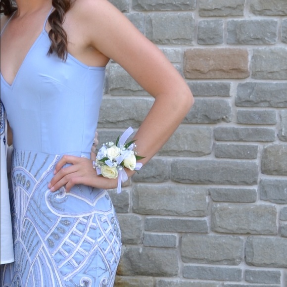 ASOS Blue Embellished Midi Dress - Picture 3 of 5